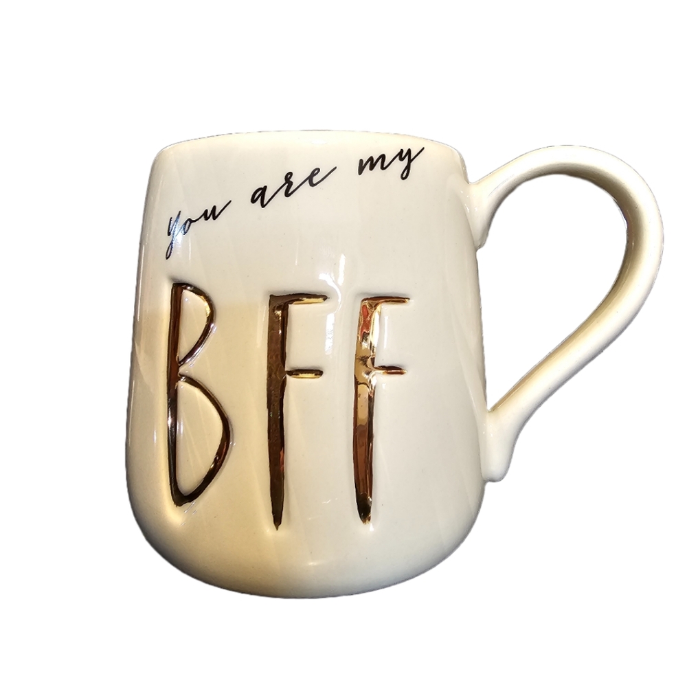Our Name is Mud Stoneware BFF Friendship Etched Mug